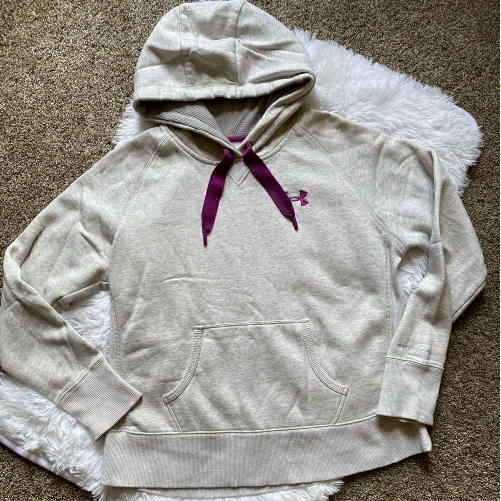 Under Armour Storm Hoodie Sweatshirt Gray Purple Size Large